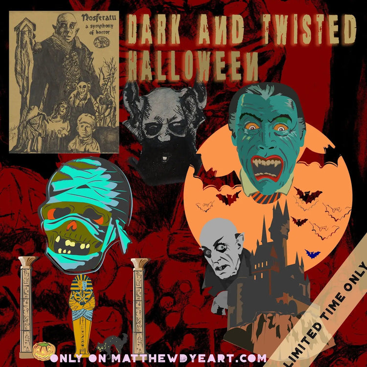 Dark and Twisted Vintage Halloween Designs - - -