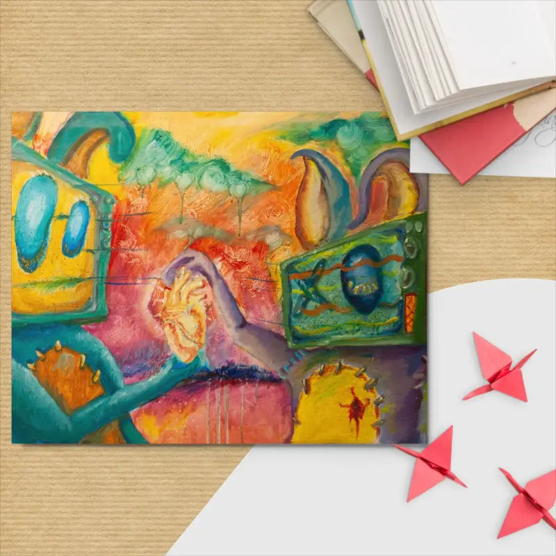 Vibrant artistry imagine in a bold abstract painting for a stunning metal wall art piece