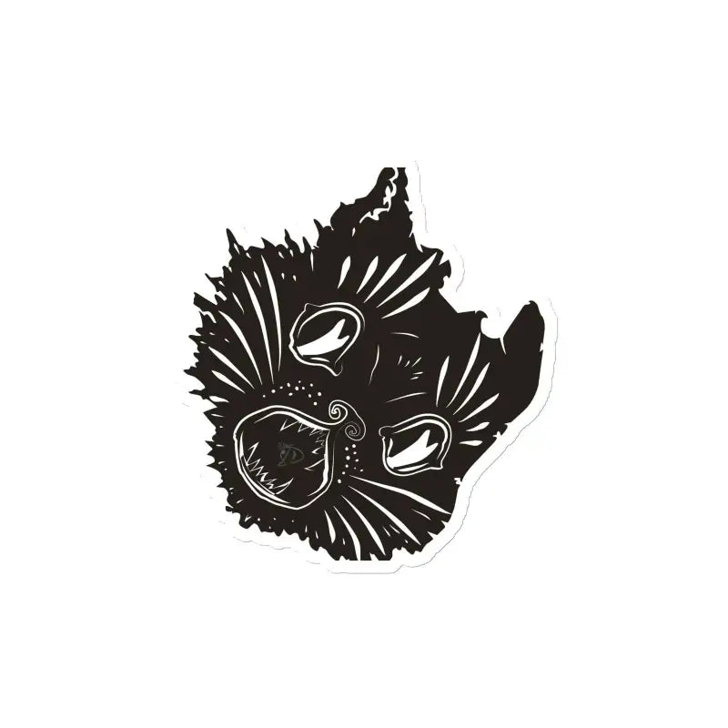 Black and white cat face art magnet highlighting whiskers for Bewitching Kitty Head Magnet