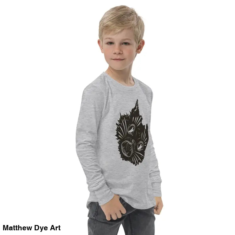 Boy’s long-sleeved Ah Kitty Halloween sweater for kids in comfortable cotton