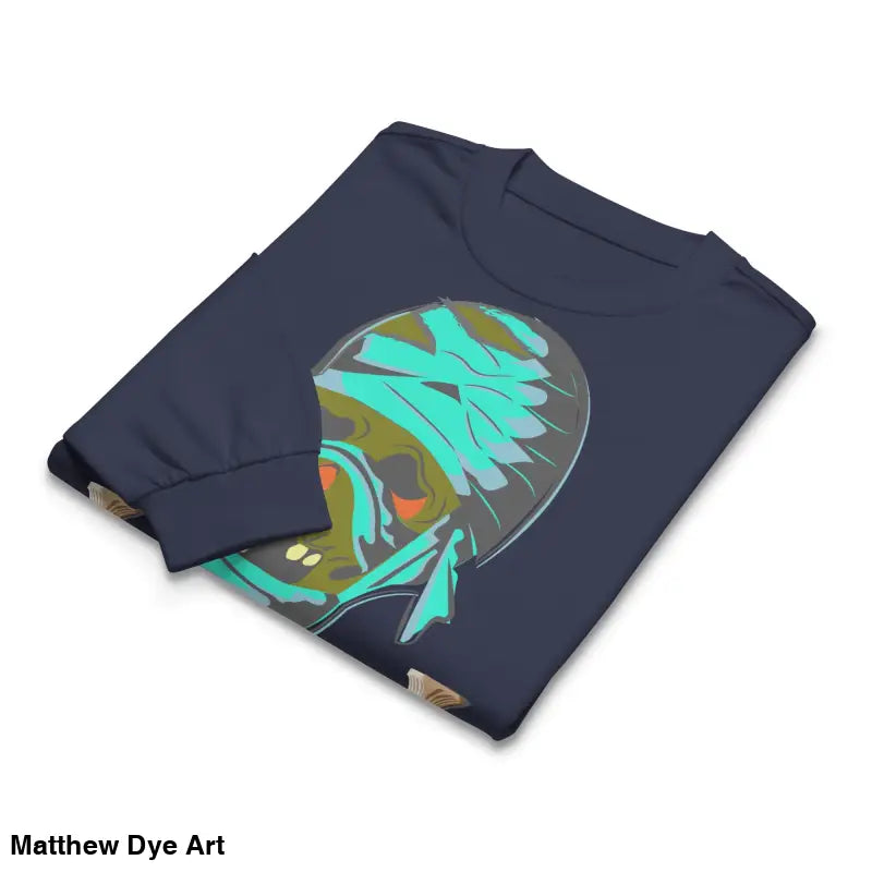 Folded premium long sleeve shirt featuring Mummy Art for a relaxed fit and mummy mystique