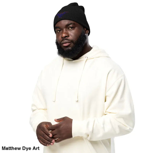 Black Bat Baby Beanie with embroidered design, comfortable and warm for autumn and Halloween