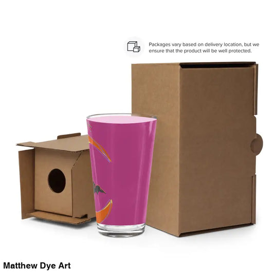 Pink Bat Baby Pint Glass with Retro Halloween design for festive gatherings