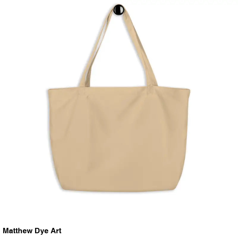 Beige canvas Bat Baby Retro Tote Bag for Halloween, perfect for carrying spooky items
