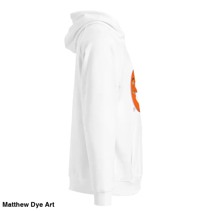 Cozy White Hooded Sweatshirt featuring Bat Baby design for playful retro Halloween vibes