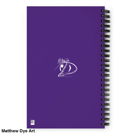Purple spiral notebook from Ah Kitty, perfect for Halloween creativity with 140 dotted pages