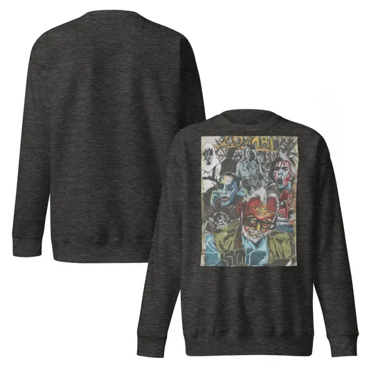 Gray cotton sweatshirt featuring graphic for Romero fans, titled Dead Will Rise