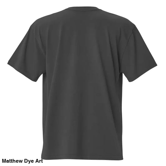 Gray short-sleeved oversized faded t-shirt, a meticulously crafted garment in Gothic style