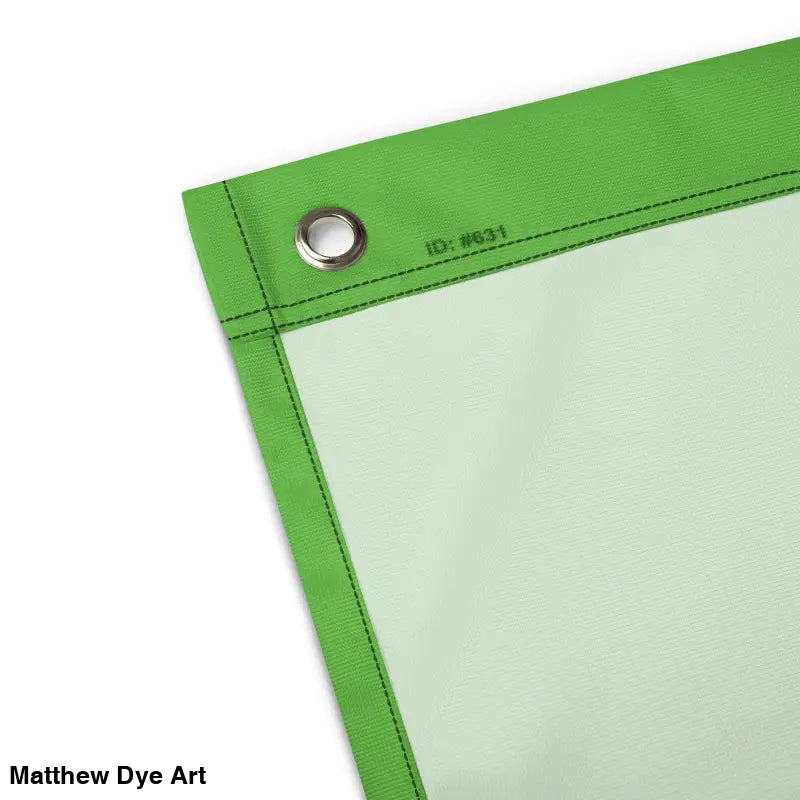 Green mesh tarp with grommet for Frightfully Festive Scary Cat Halloween Flag