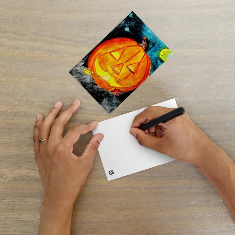 Vintage Halloween art showcasing vibrant Grinning Mischief jack-o’-lantern postcards