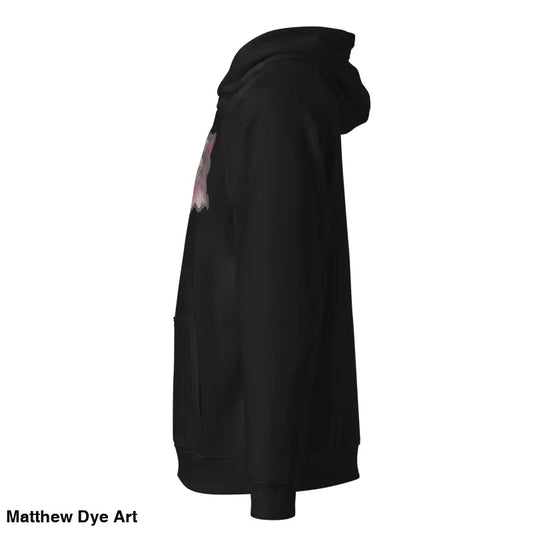 Black Hooded Sweatshirt from Haunted Gaze Unisex Eco Raglan Horror Hoodie Collection