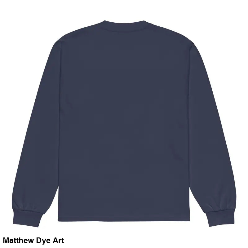 Navy blue long sleeve shirt from Hexed and Handsome featuring vintage cat unisex design