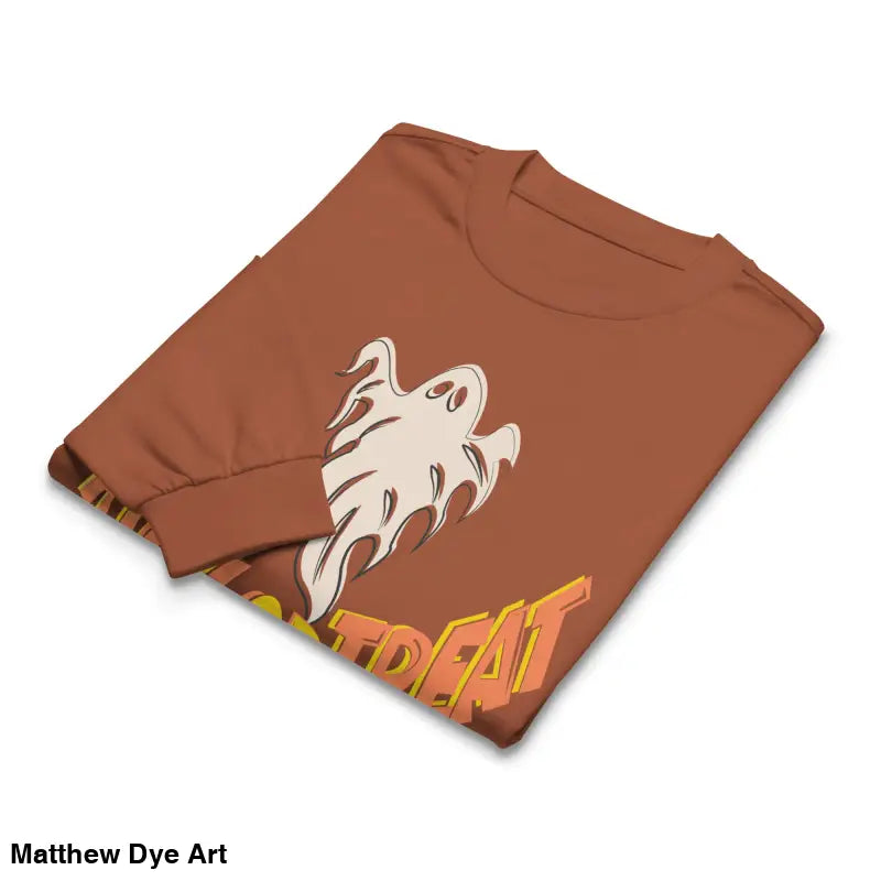 Folded premium long sleeve shirt featuring ghost graphic for effortless elegance