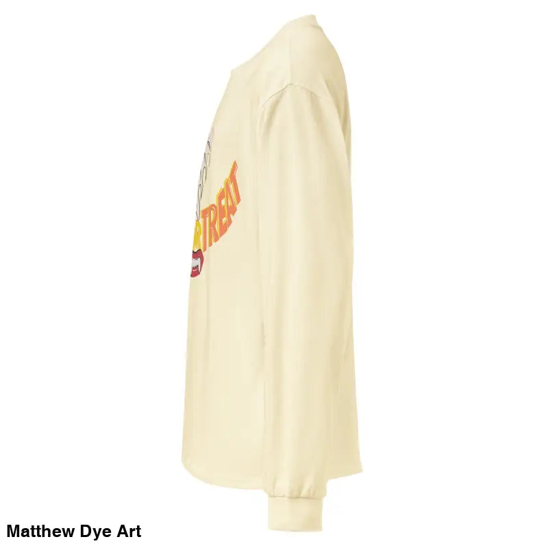 Premium long sleeve shirt in cream, showcasing effortless elegance for Halloween celebrations