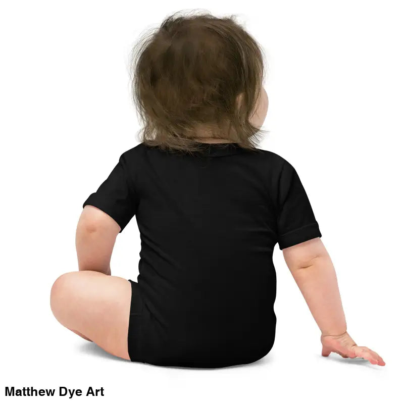 Adorable Jack-o’-lantern Black Baby Bodysuit in Combed Ring-Spun Cotton for Halloween
