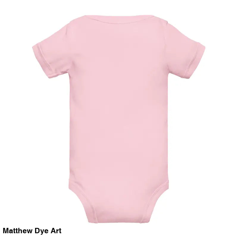 Pink baby bodysuit featuring an adorable jack-o’-lantern for Baby’s First Halloween