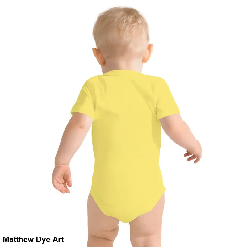 Adorable Yellow Baby Onesie in Combed Ring-Spun Cotton for Lil’ Pumpkin Halloween