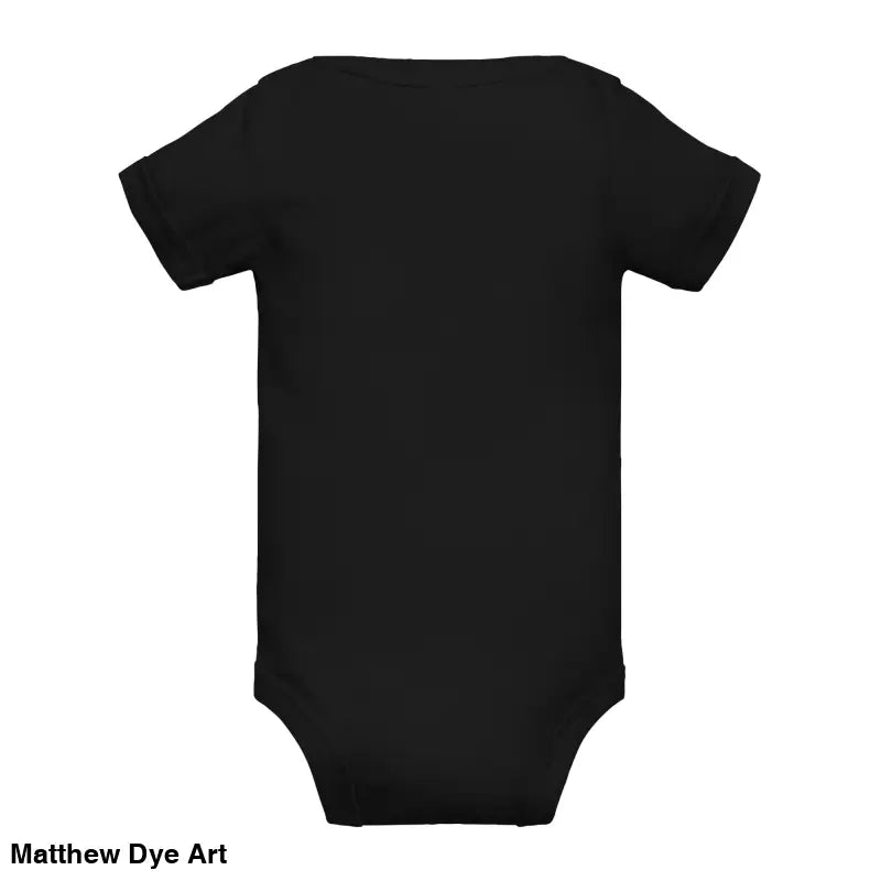 Adorable jack-o’-lantern design on a black baby bodysuit in combed ring-spun cotton