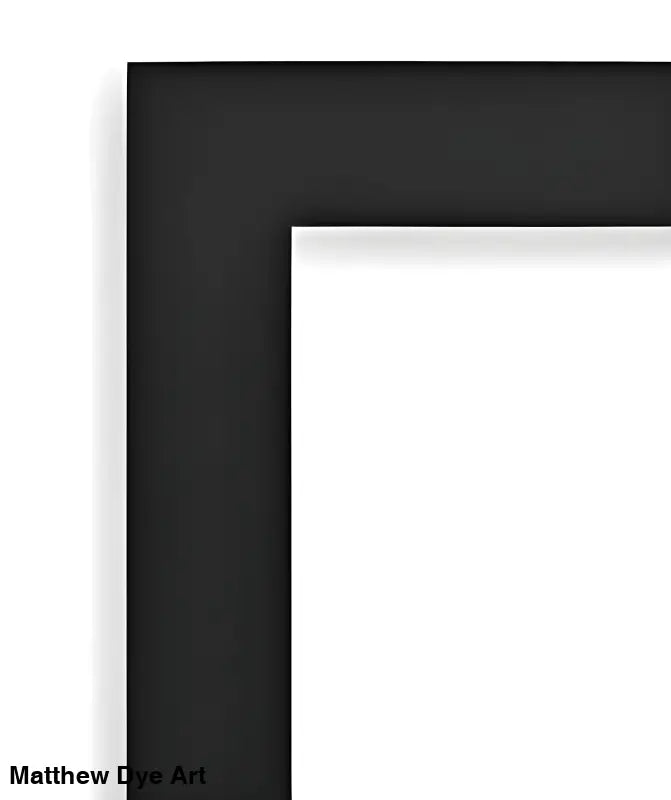 Black L-shaped frame corner of a chic piece perfectly marrying Halloween vibes with vampire framed poster