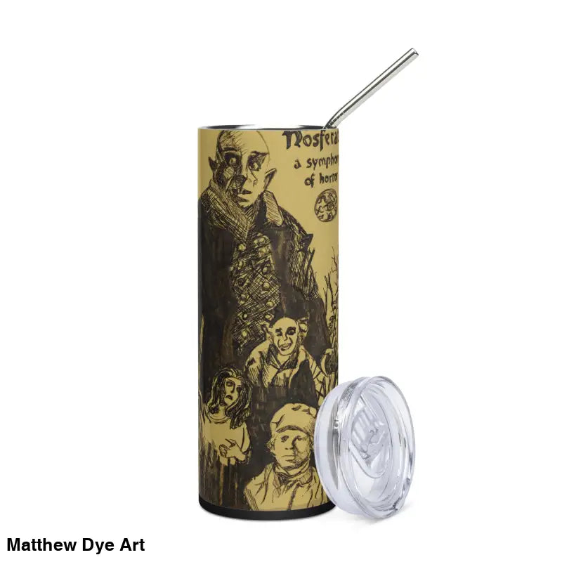 Nosferatu-themed stainless steel tumbler featuring artwork from Nosferatu: A Symphony of Horror