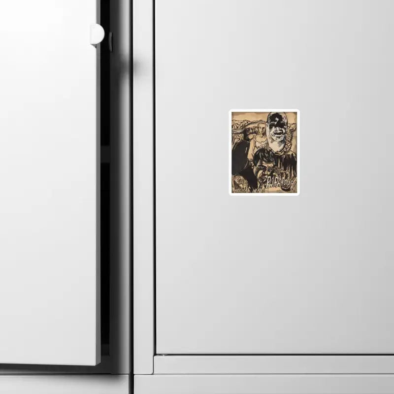 Vintage sepia-toned premium matte magnet inspired by classic horror featuring Matthew Dye