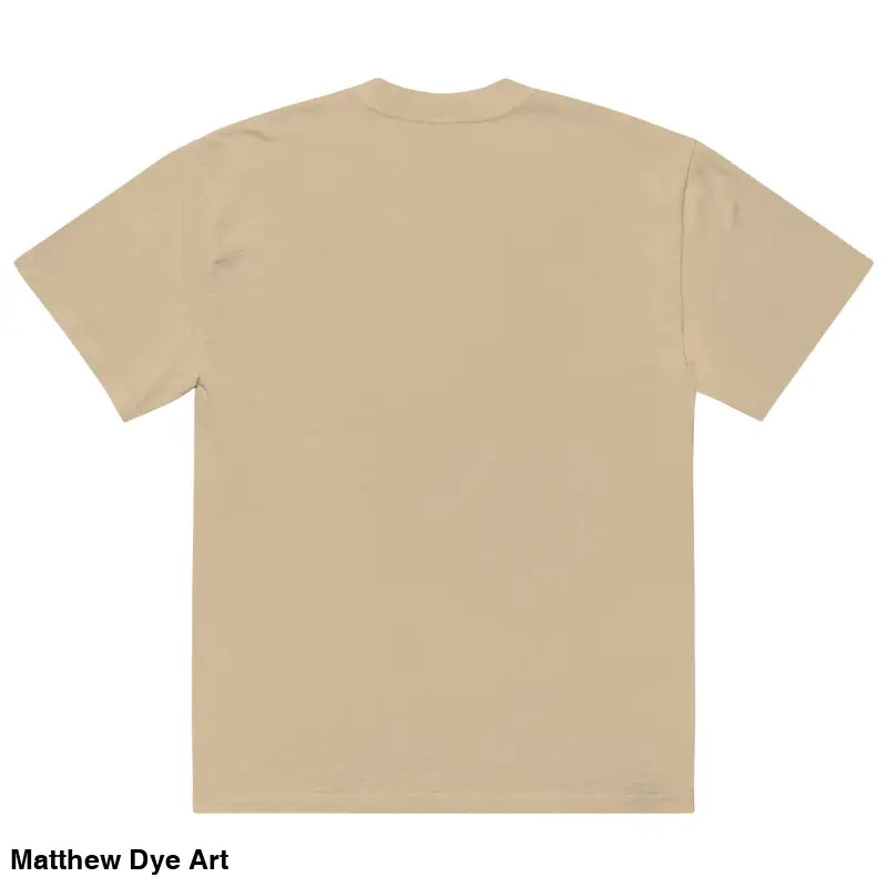 Beige short-sleeve Pharaoh’s Curse oversized tee featuring nostalgic Halloween art design
