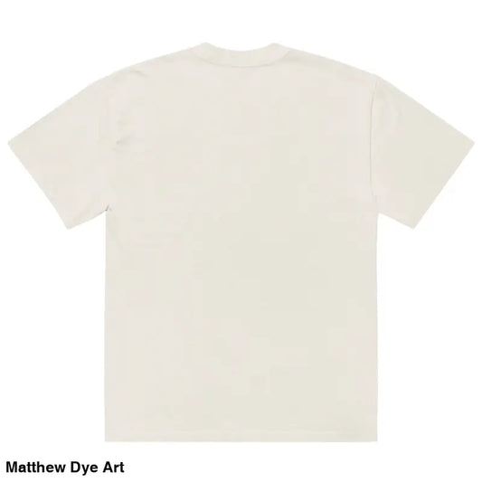Plain off-white t-shirt featuring Pharaoh’s Curse nostalgic Halloween design art