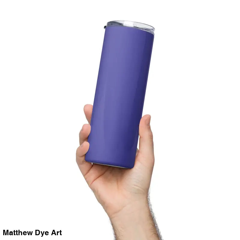 Purple stainless steel tumbler from Matthew Dye Art in the Cute Halloween Collection