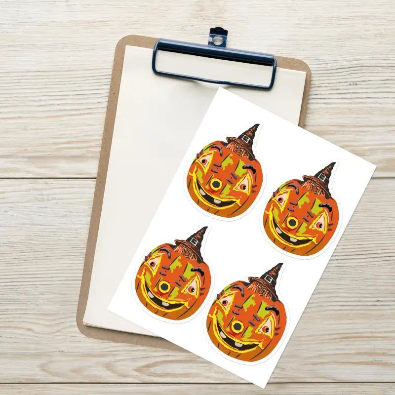 Clipboard featuring enchanting Pumpkin Witch stickers from Matthew Dye art collection
