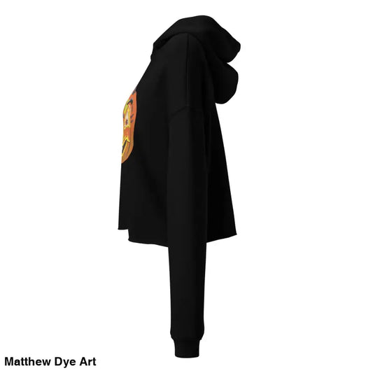 Black hooded sweatshirt featuring an Enchanted Pumpkin Witch design for Halloween