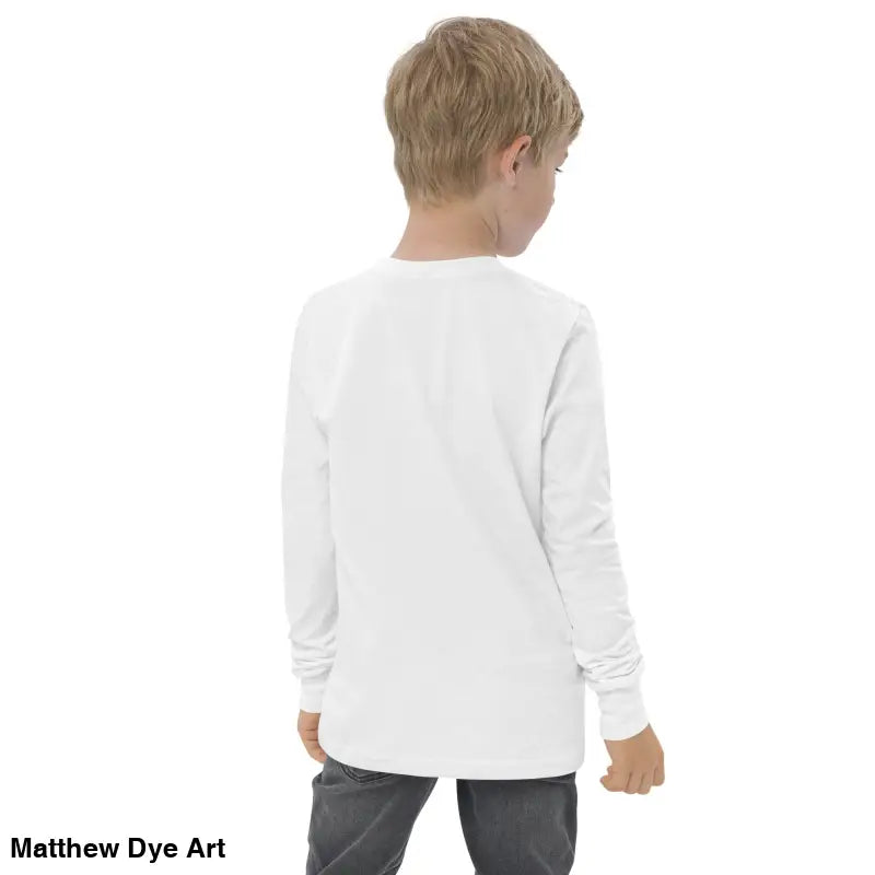 White long-sleeved shirt featured in Pumpkin Witch Youth Halloween collection