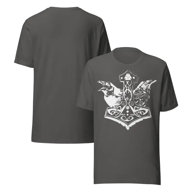 Gray t-shirts featuring Norse design for the Odin’s Chosen tee collection