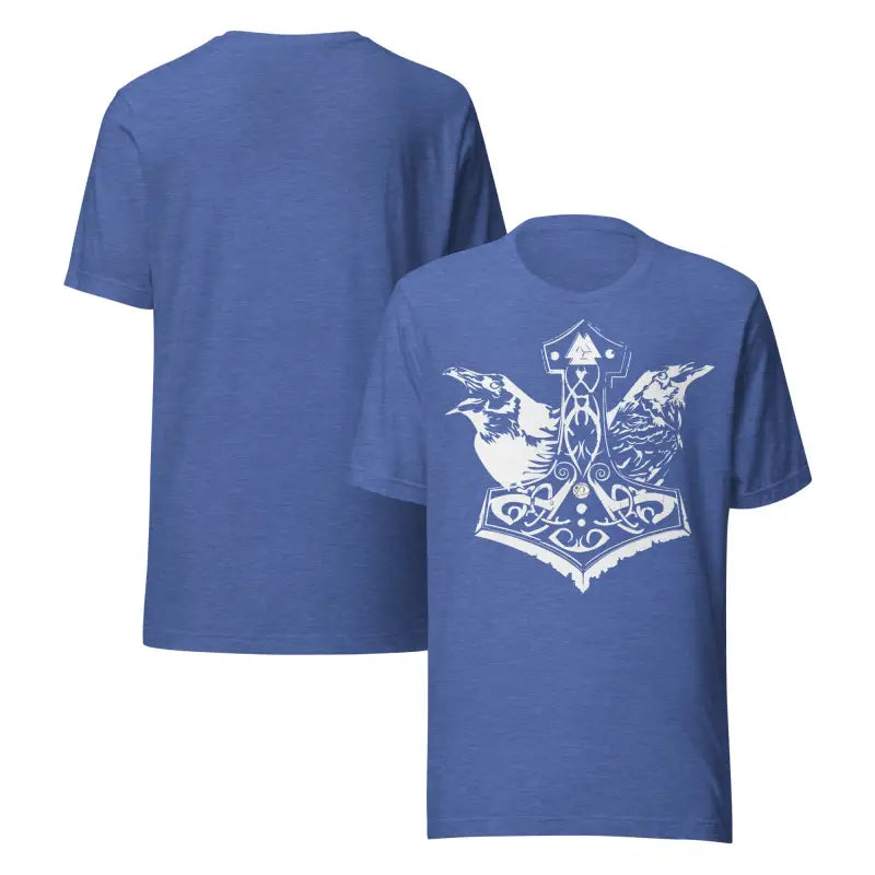 Blue t-shirts featuring Viking design from the Odin’s Chosen tee collection