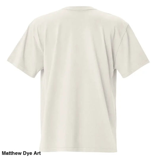 Plain beige t-shirt of the Scary Cat Oversized Halloween Tee for spooky black cat lovers