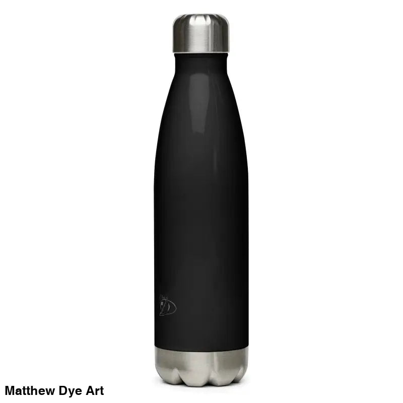 Matte Black Stainless Steel Retro Franky Water Bottle for stylish hydration