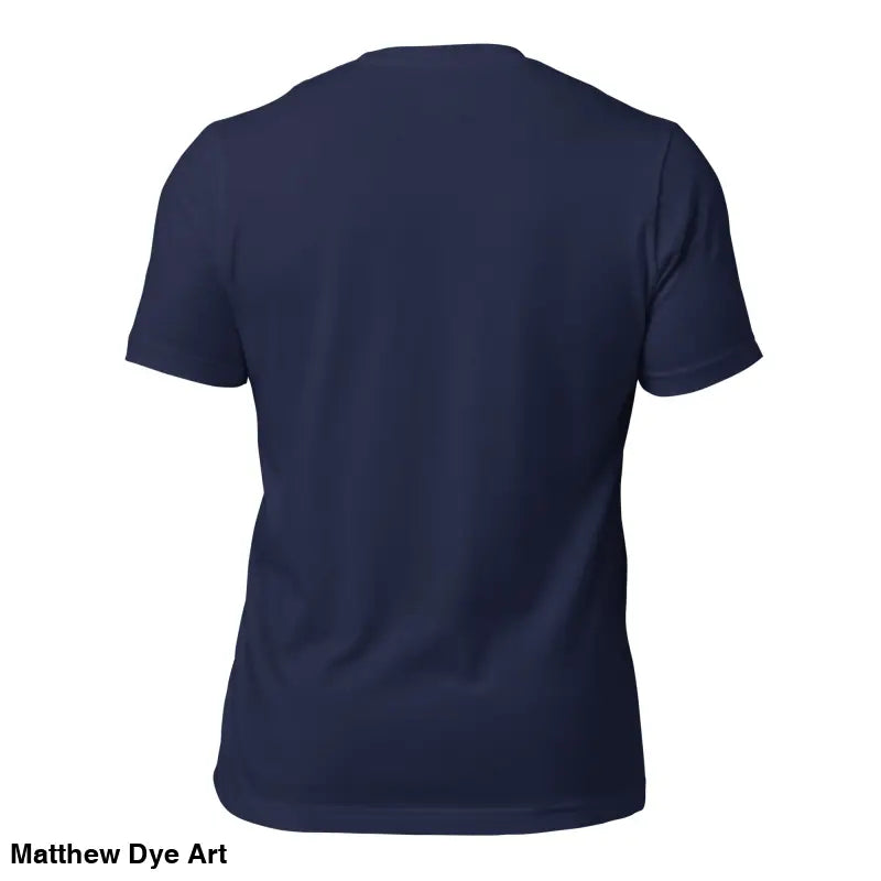 Back view of Navy Blue Sinister Demon Gothic Horror Unisex Tee by Sinister Belle