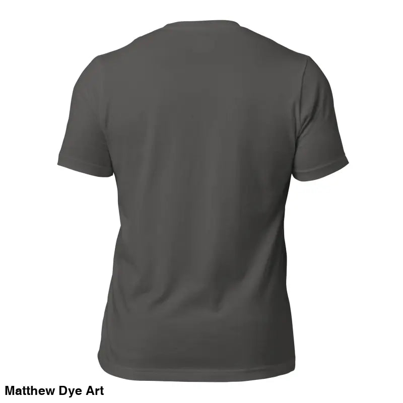 Back view of Plain Dark Gray T-Shirt from Sinister Belle Unisex collection