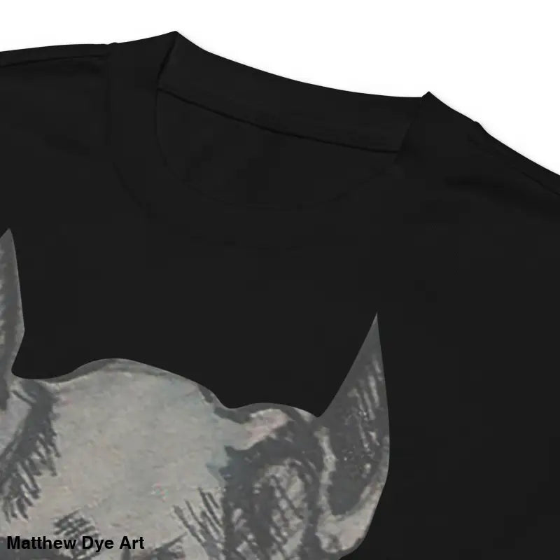 Black premium long sleeve t-shirt featuring a gray demon graphic from Sinister Embrace