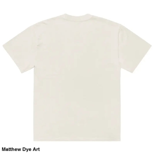 Plain off-white cotton shirt featuring Snarling Nightmare unisex horror art design