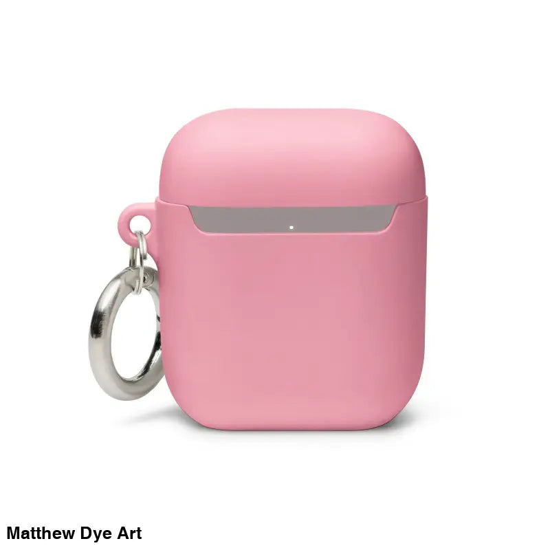 Pink silicone protective case with keyring for Scary Cat Halloween AirPods