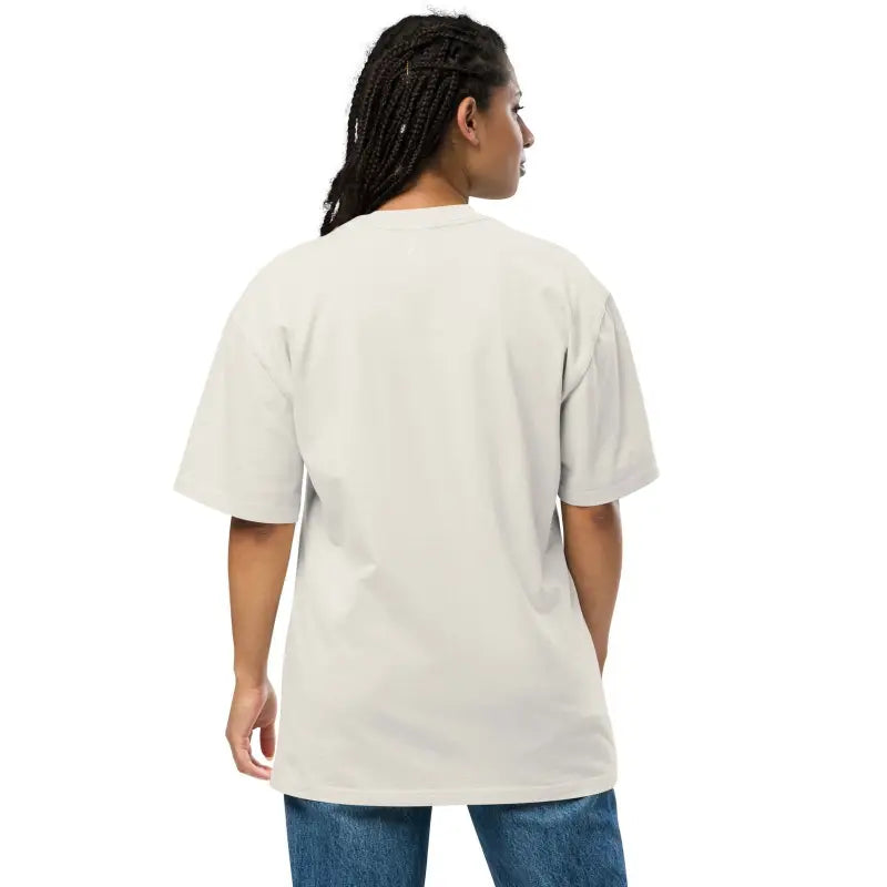 Back view of Plain Cream-Colored T-Shirt from Stillness of Phrenology Faded Oversized Tee