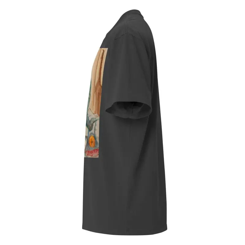 Black t-shirt with decorative side panel from Phrenology Faded Oversized collection