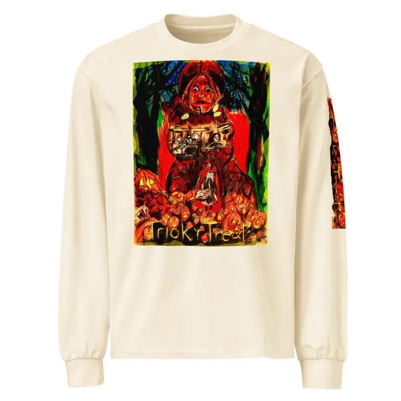 Trick r Treat unisex long sleeve shirt showcases Halloween elegance and festive style