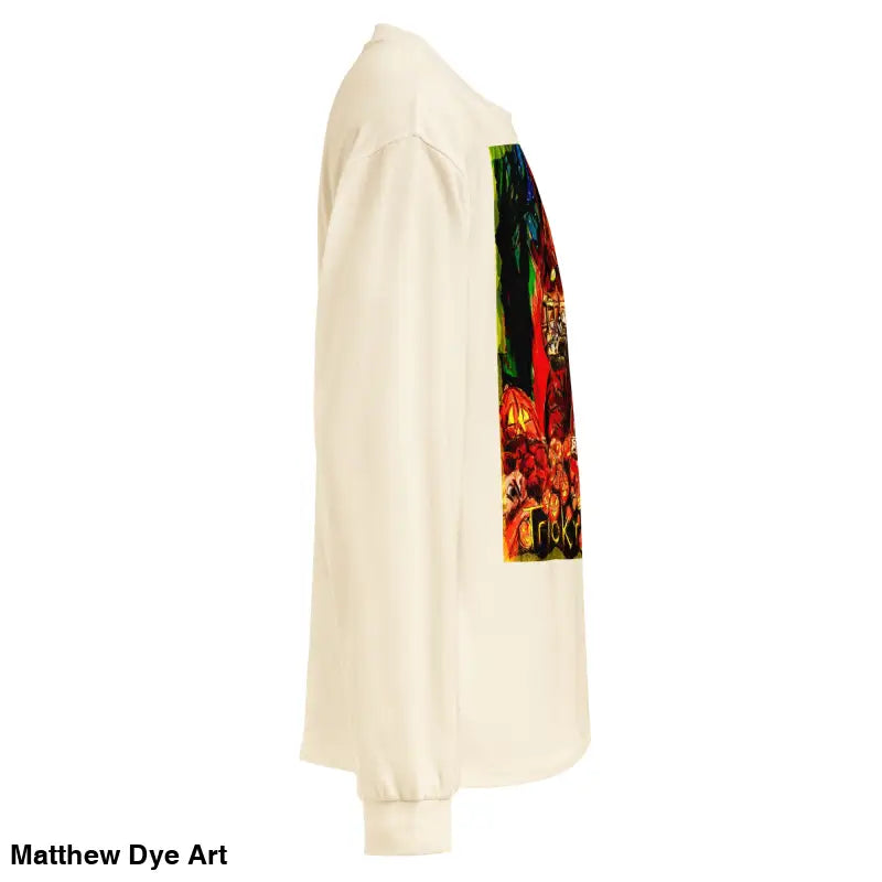 Trick r Treat unisex long sleeve shirt showcasing Halloween elegance and style