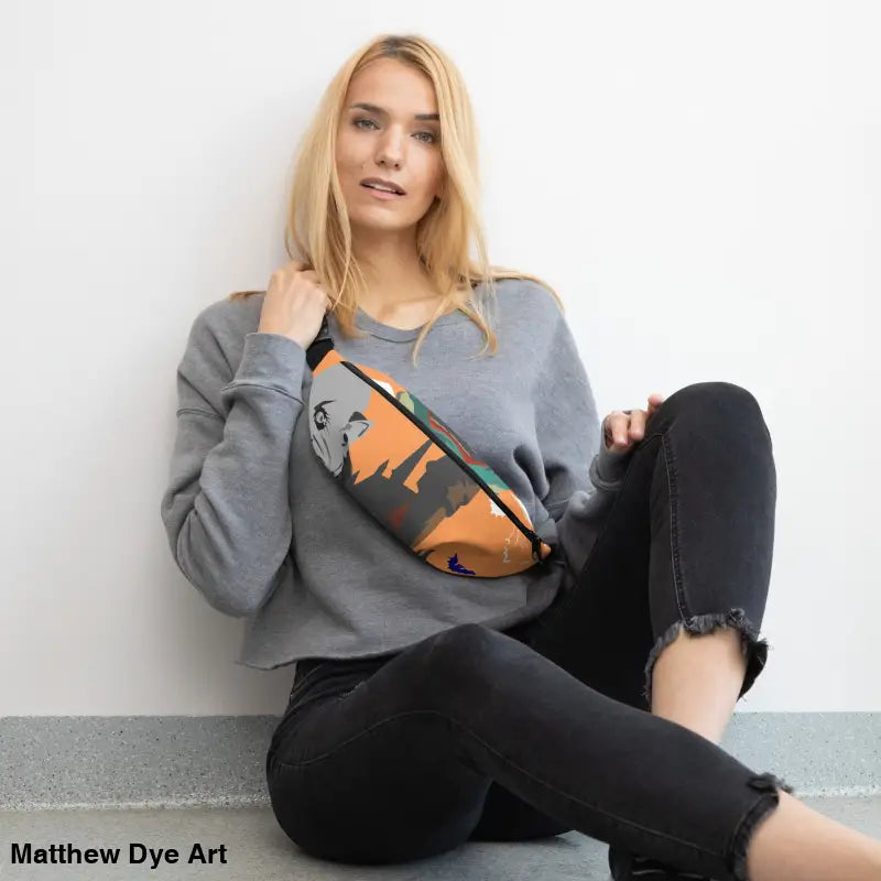 Colorful patterned Vampire Fanny Pack, a quintessential companion for gothic enthusiasts