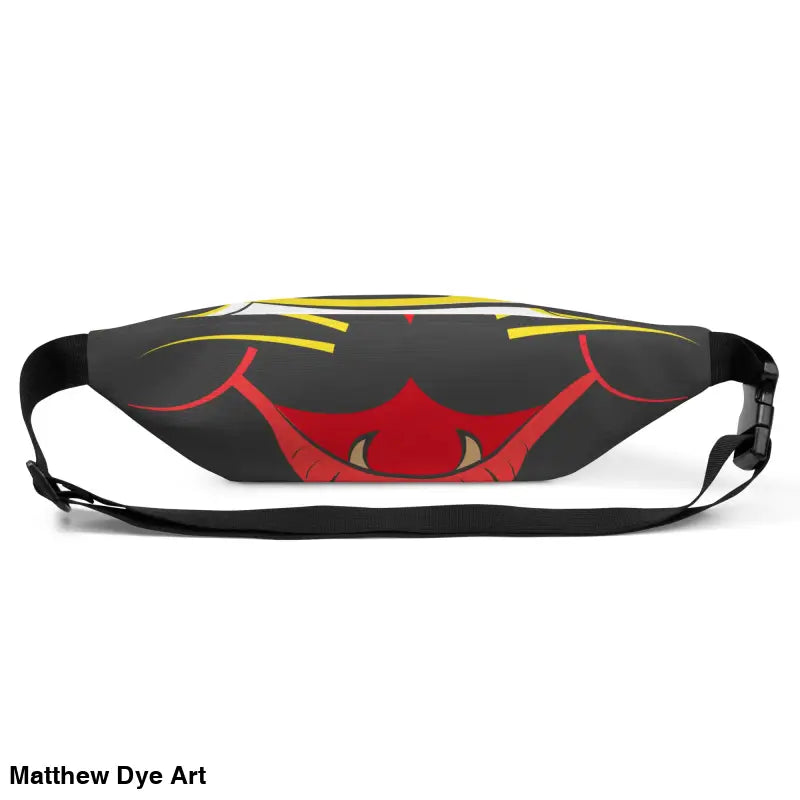Vintage Black Cat Fanny Pack featuring a playful monster face for Halloween collection