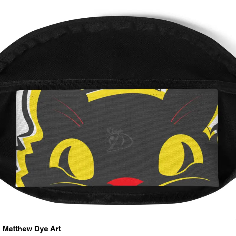 Vintage Black Cat Fanny Pack featuring a stylish cat design for the Halloween collection