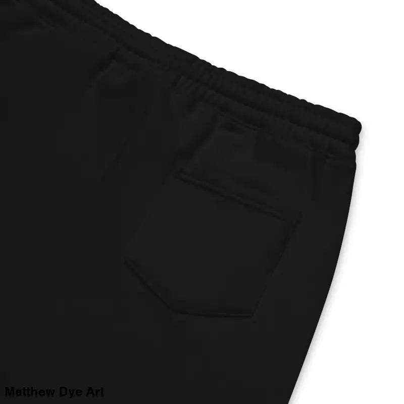 Black Cat Men’s Fleece Shorts featuring vintage design and pocket for casual wear