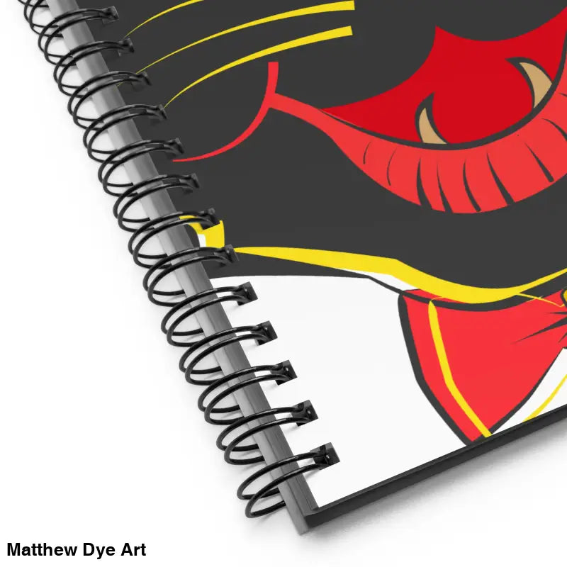 Spiral-bound notebook featuring a cartoon devil design for vintage cat spiral enthusiasts