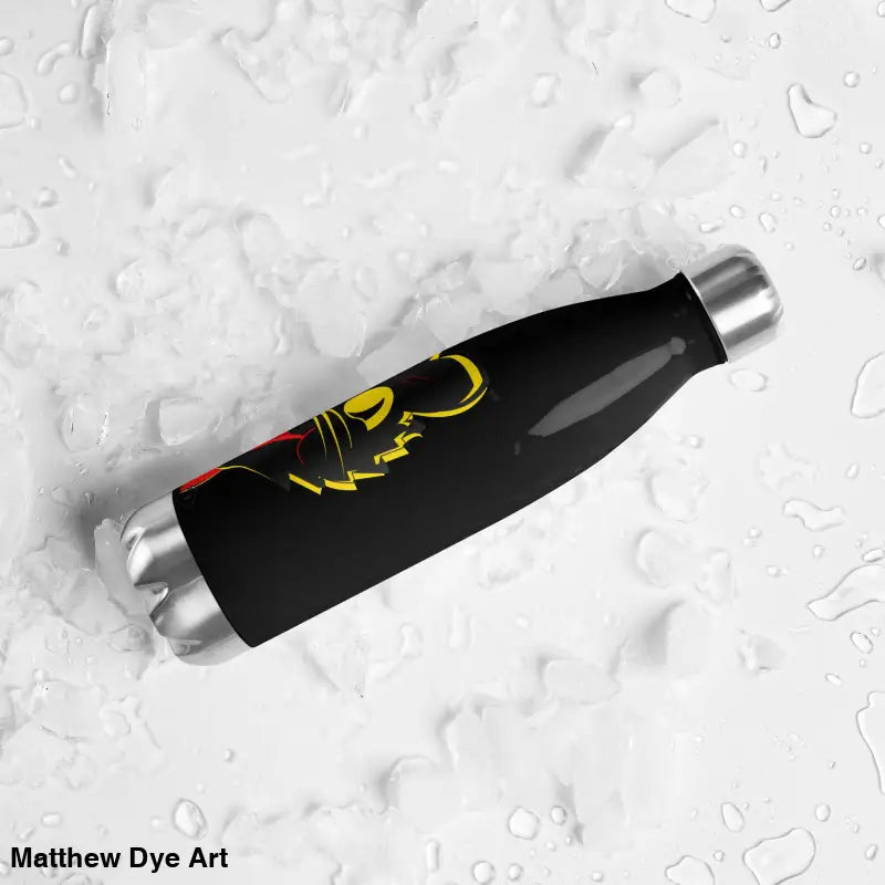 Black Vintage Cat Stainless Steel Water Bottle for daily adventures with colorful design
